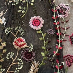 Glance Floral Embroidered Sheer Fabric tunic